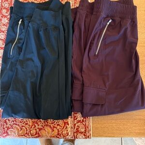 Black and Purple Zippered Pants